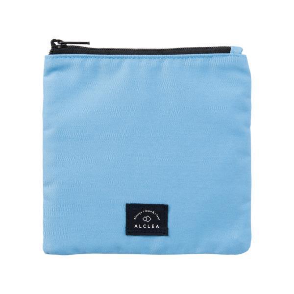 LIHIT LAB (リヒトラブ) ALCLEA マスク&amp;ポーチ チャコールグレー スカイブルー ※...