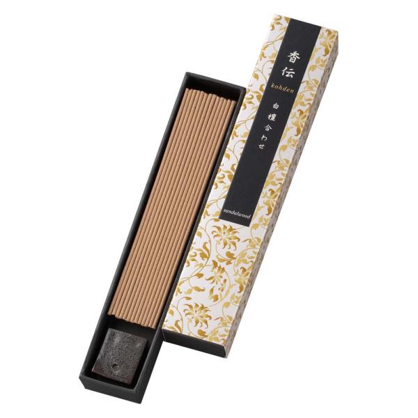 日本香堂 香伝 白檀合わせ スティック40本入 香立付 38653 線香 アロマ お香