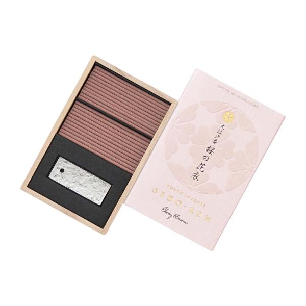 日本香堂 大江戸香 桜の花衣 スティック60本入 香立付 38203 線香 アロマ お香