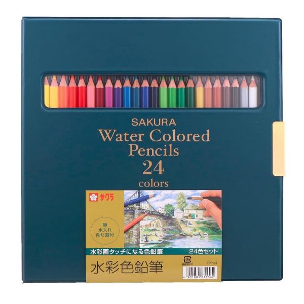 【欠品中：納期未定 入荷次第発送】サクラクレパス 水彩色鉛筆 24色 EPY24