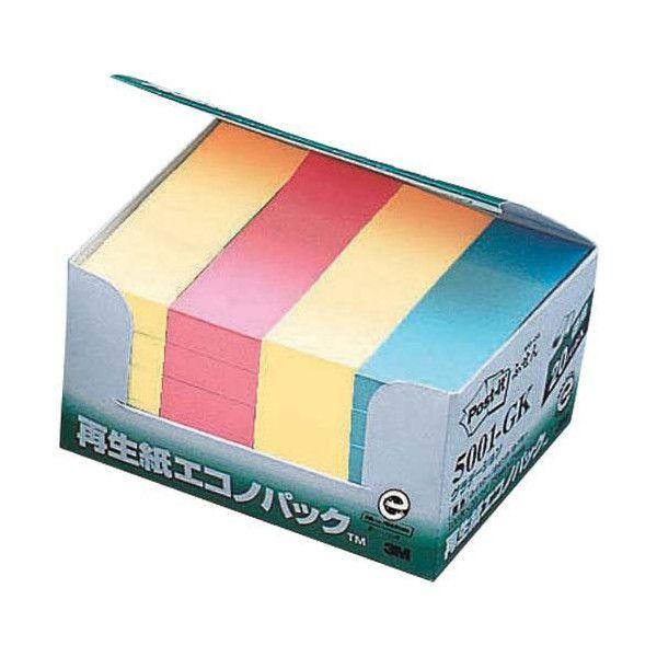 3M エコノパック製品シリーズ ふせん G・混色（３色） １００枚×２０個パック 5001-GK
