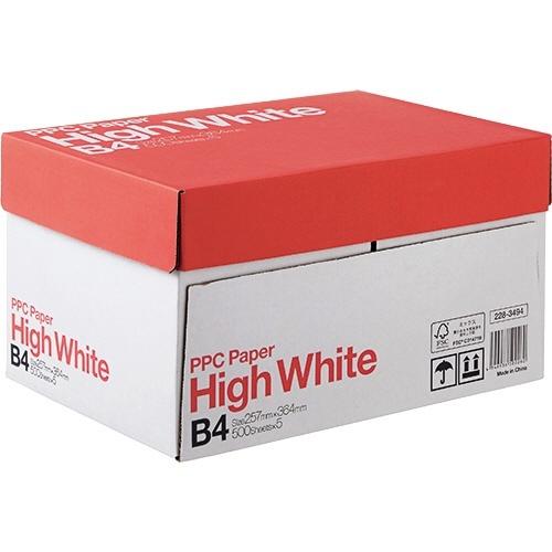 【法人様限定価格】PPC用紙　ハイホワイトB4　500枚×5冊　68g/m2　白色度93%　コピー用...
