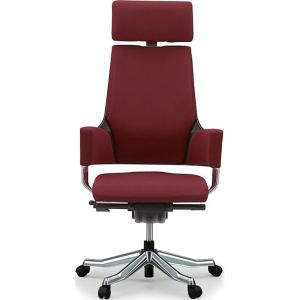 関家具 タスクチェア デルフィ ファブリック張地 ハイタイプ バーガンディ  137102｜econvecoco