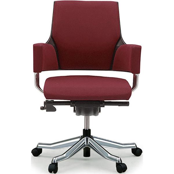 関家具 タスクチェア デルフィ ファブリック張地 ロータイプ バーガンディ  137111