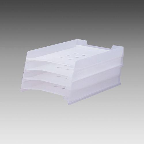 LIHIT LAB.＜リヒトラブ＞ マルチレタートレー 4段式 A-7300-1 乳白 (A-730...