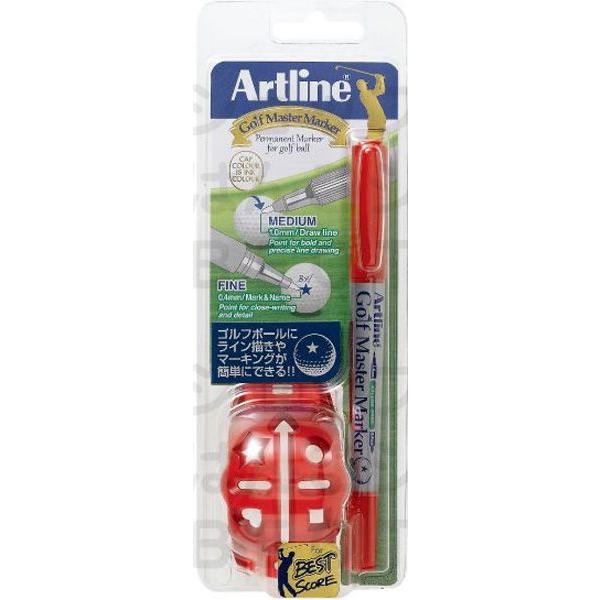 シヤチハタ　Artline　ゴルフマスター　マーカー　赤　K-841TG/H-R