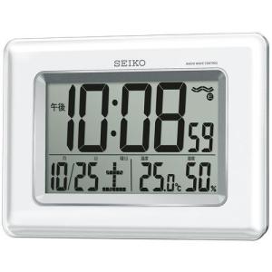 セイコー SEIKO 電波掛置兼用時計 SQ424W 電波時計 置時計 温湿度 温度計 湿度計 カレンダー 表示付 白パール｜econvecoco
