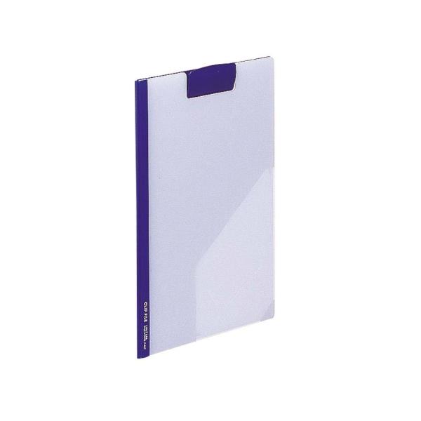 LIHIT LAB.＜リヒトラブ＞クリップファイル（片面透明タイプ）A4 藍 F-447