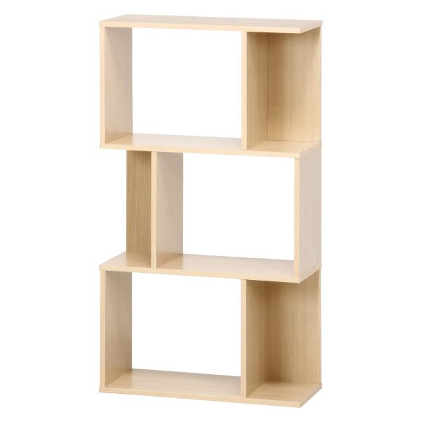 不二貿易　S型ディスプレイラック 3段　ナチュラル　98710