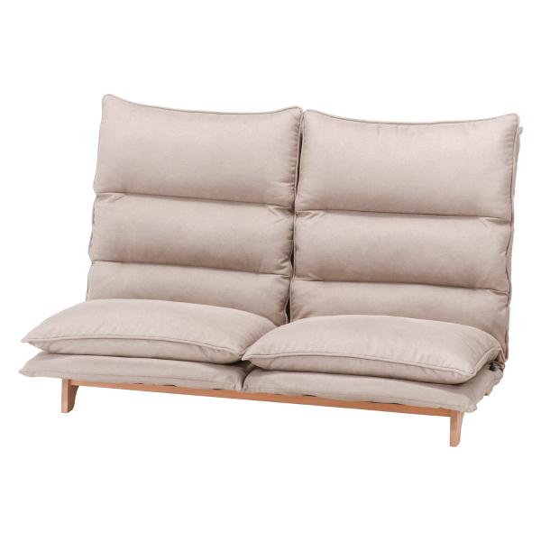 不二貿易 ダブルクッション座椅子 フィット2 2人掛け ベージュ 19208