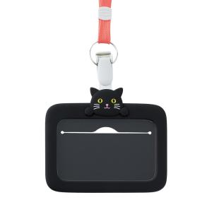 LIHIT LAB (リヒトラブ) SMART FIT PuniLabo IDカードホルダー クロネコ A7804-3｜econvecoco