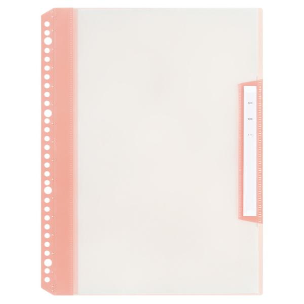 プラス PLUS リフィール式クリアーファイル ヨコ入れ 6ポケット (2・4・30穴共用) ピンク...