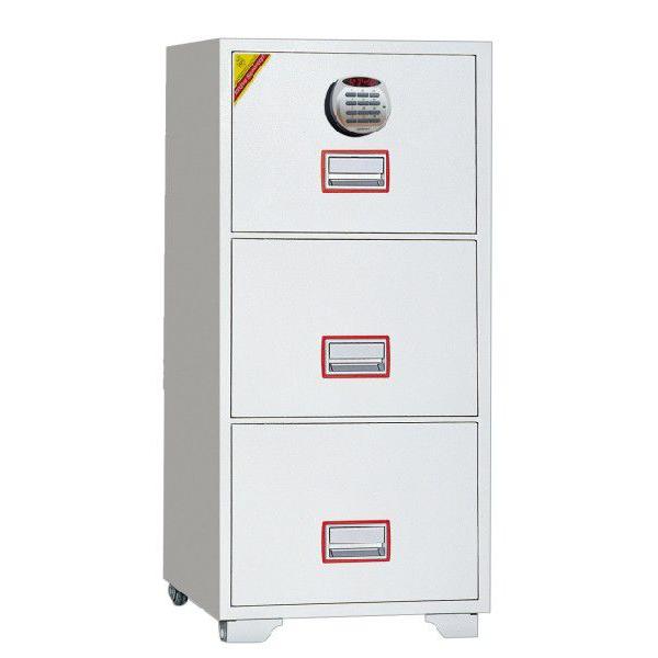 耐火ファイリングキャビネット金庫　DFC3000R3　A4サイズ　3段　1時間耐火　ディプロマット・...