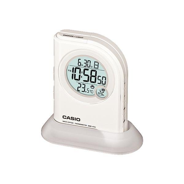 カシオ（CASIO) 電波目覚まし時計 DQD-410J-7JF ホワイト デジタル（湿度計 / 温...