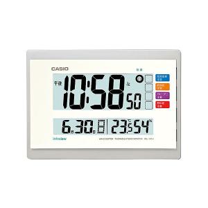 カシオ（CASIO) 電波掛け時計 IDL-140J-7JF 温度・湿度・日付・曜日表示付 電波時計(置き掛け兼用)ウェーブセプター｜econvecoco