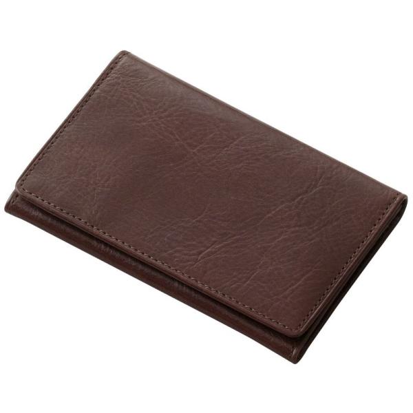 レイメイ藤井(Raymay)　ブルームズベリー　名刺入（笹マチ）　ダークブラウン　NN8007E　名...