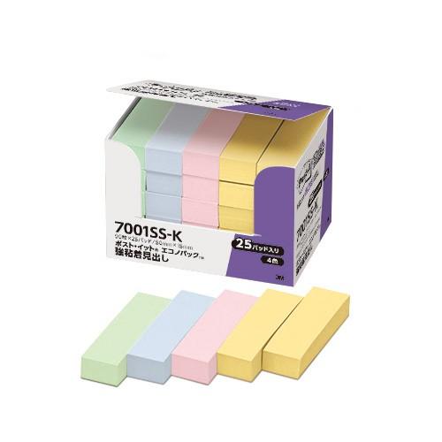 ポスト・イット(R) エコノパック(TM) 強粘着見出し パステルカラー 7001SS-K 3Mジャ...