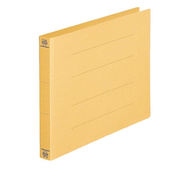 プラス(PLUS)フラットファイル 厚とじ A4-E 300枚とじ イエロー NO.022NW 10...