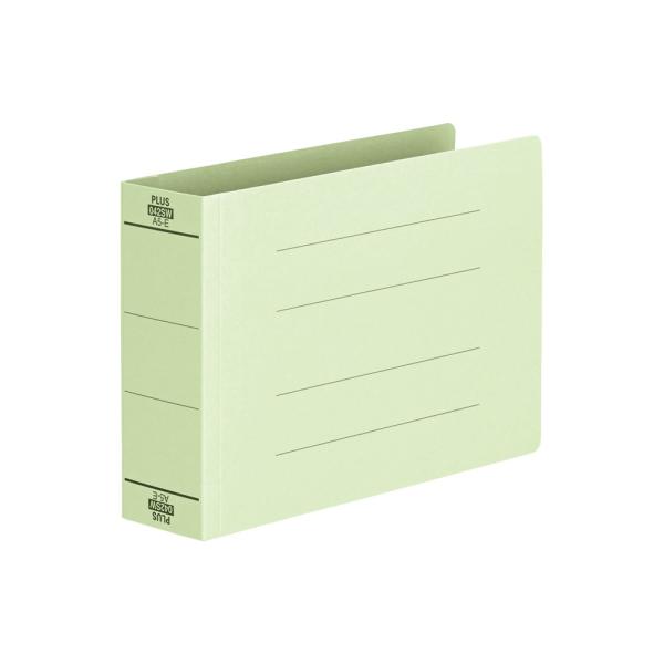 プラス(PLUS)フラットファイル 厚とじ A5-E 500枚とじ グリーン NO.042SW 10...
