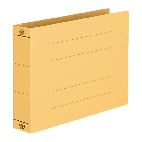 プラス(PLUS)フラットファイル 厚とじ A4-E 500枚とじ イエロー NO.022SW　87...