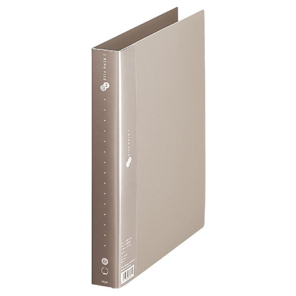 プラス(PLUS)リングファイル スーパーエコノミー 2穴 A4-S 210枚とじ グレー FC-1...
