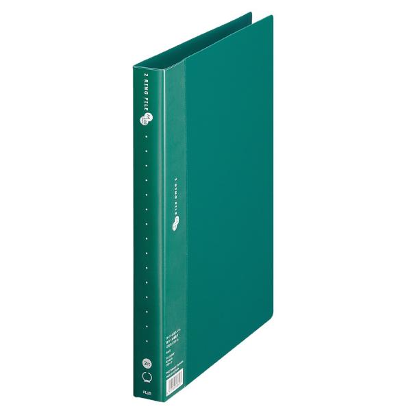 プラス(PLUS)リングファイル スーパーエコノミー 2穴 A4-S 140枚とじ グリーン FC-...