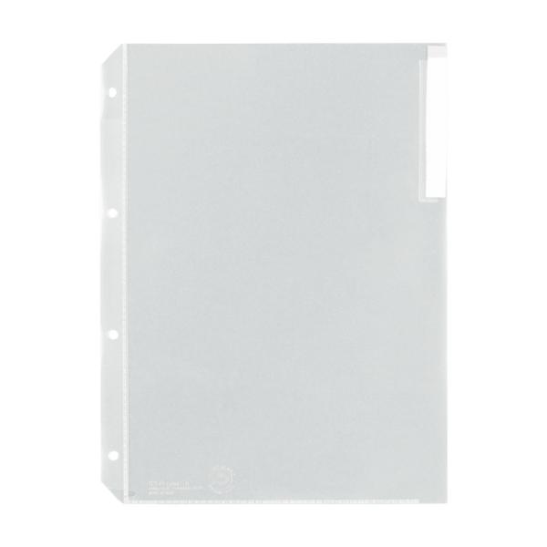 プラス(PLUS)ファイル 差替 リフィール クリアフォルダー 4穴 見出紙付 A4-S クリアー ...