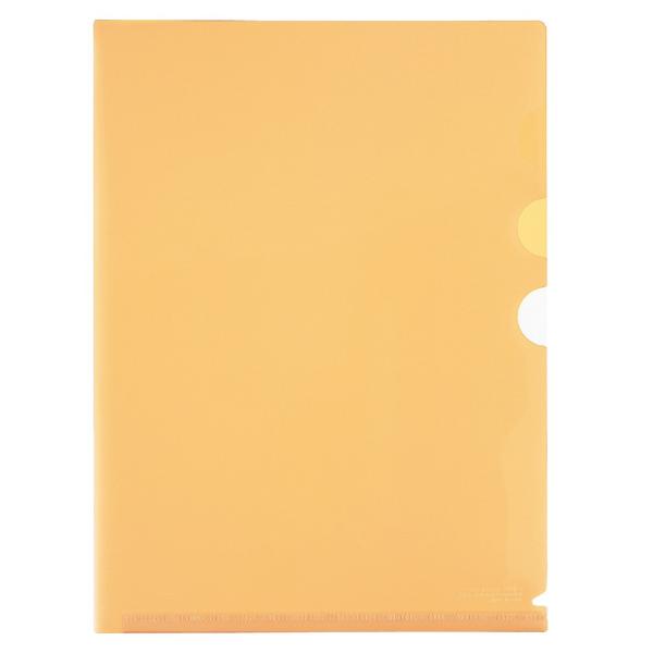 プラス(PLUS)クリアーホルダー 仕切リ付 3ポケット A4サイズ対応 オレンジ FL-111CH...