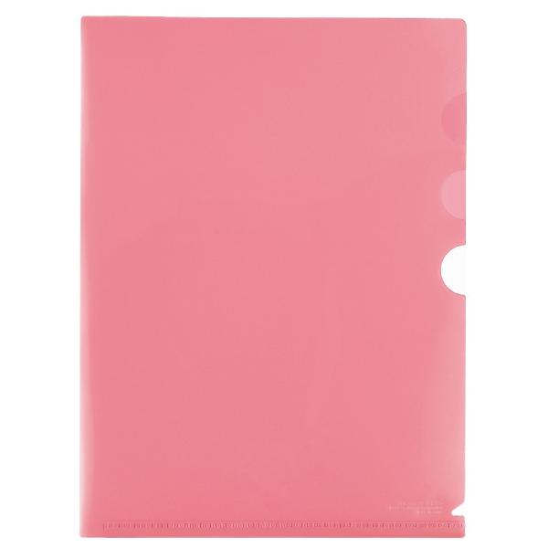 プラス(PLUS)クリアーホルダー 仕切リ付 3ポケット A4サイズ対応 ピンク FL-111CH ...