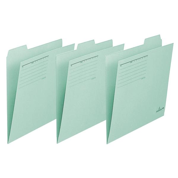 プラス(PLUS)個別フォルダー カットフォルダー マチなし 3山 A4-E ブルー FL-063I...