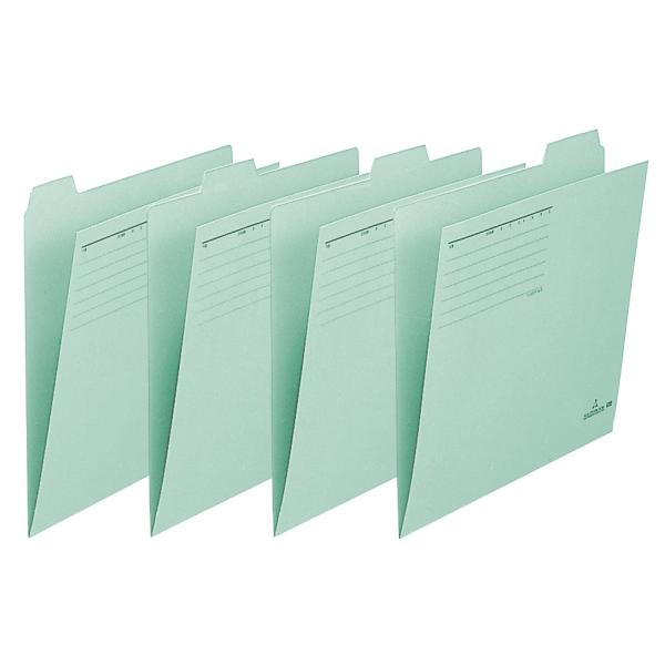 プラス(PLUS) 個別フォルダー カットフォルダー マチなし 4山 A4-E ブルー FL-064...