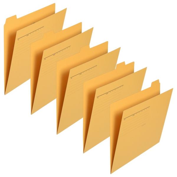 プラス(PLUS) カットフォルダー マチなし 5山 A4-E イエロー FL-065IF 　87-...