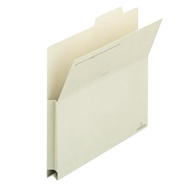 プラス(PLUS) 持ち出しフォルダー 古紙パルプ95％再生紙 A4-E ライトグレー FL-001...