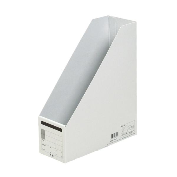 プラス(PLUS) ボックスファイル 古紙パルプ95％再生紙 A4-S グレー FL-052BF 7...