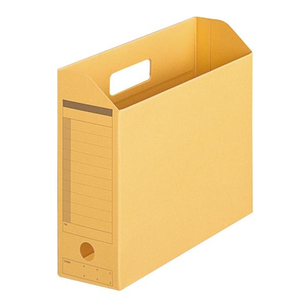 プラス(PLUS) ボックスファイル 古紙パルプ95％再生紙 A4-E イエロー FL-051BF ...