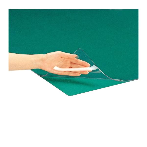 プラス(PLUS) デスクマット 片面無移行デスクマット 塩ビ クリアータイプ W型 下敷付 106...