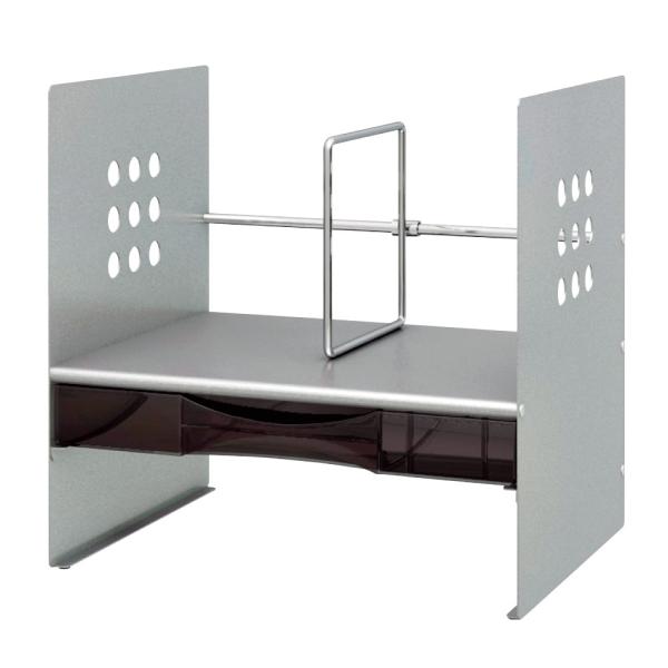 プラス(PLUS)ブックスタンド 本立 シルバー H型 BS-325HC89-262