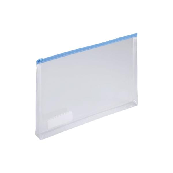 リヒトラブ　クリヤーケース（マチ付・業務用25枚パック）　F-74SM25P藍　A4 ヨコ型　収納枚...