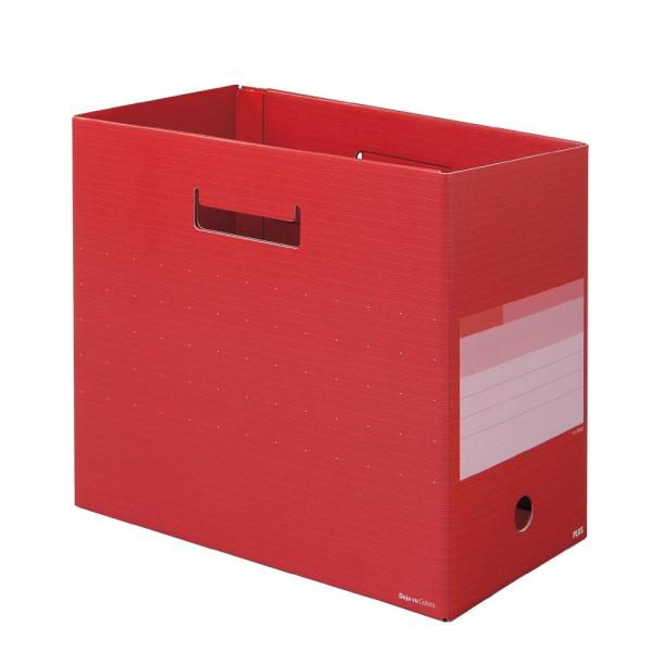 プラス(PLUS)デジャヴ ボックスファイル ワイド A4-E ベリーレッド FL-024BF　87...
