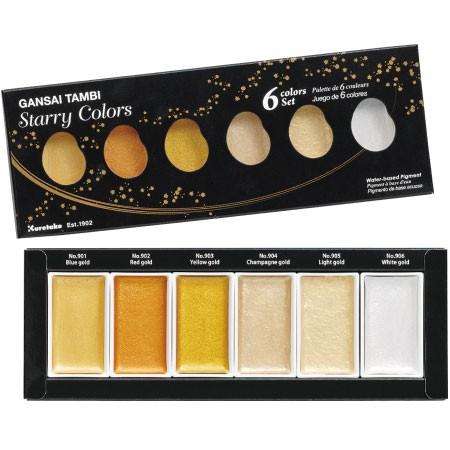 呉竹＜クレタケ＞ 顔彩耽美スターリーカラーズ ６色セット MC20SC/6V