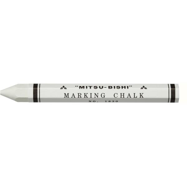 三菱鉛筆 マーキングチョーク 色鉛筆1830-1 白 12本入
