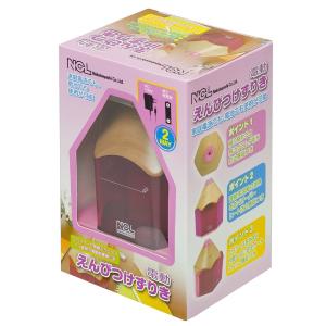 ナカバヤシ 電動鉛筆削りき 鉛筆タイプ ピンク...の詳細画像1