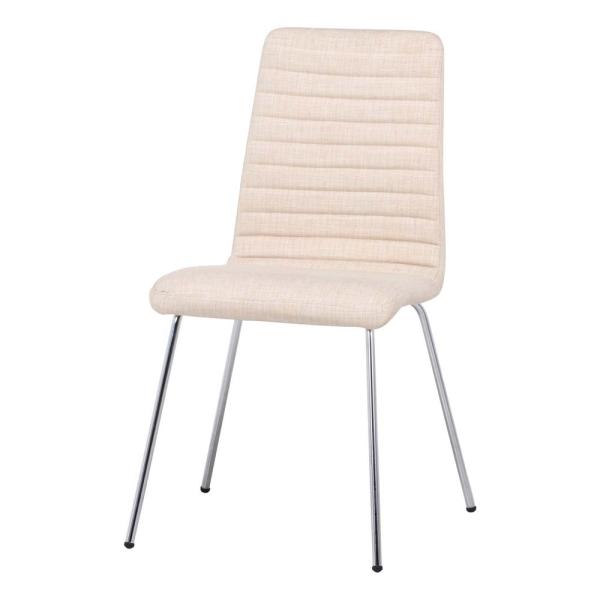 不二貿易 ダイニングチェアー ファブリック アイボリー 88031