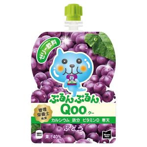 【工場直送】ミニッツメイドぷるんぷるんQoo ぶどう 125gパウチ(6個入×2ケース) コカコーラ｜econvecoco