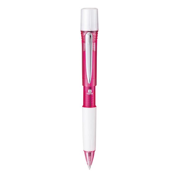 三菱鉛筆 MITSUBISHI PENCIL 印鑑付ボールペン SH-1002 透明ピンクＴ１３ メ...