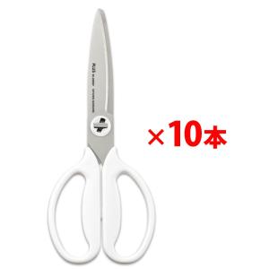 プラス(PLUS) キッチンばさみ フィットカットカーブ 料理はさみ マッシュルームホワイト 10本 35-119 ×10｜econvecoco