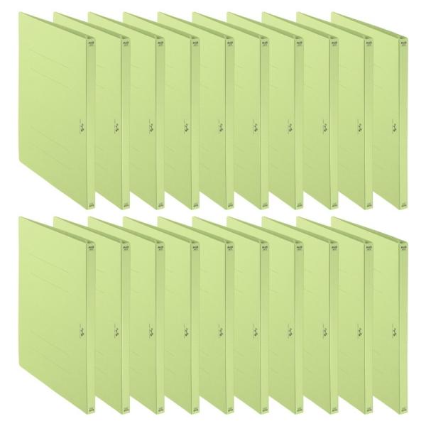 プラス(PLUS)  たすけあ 利用者カルテ フラットファイル　グリーン　10冊パック*10　計10...