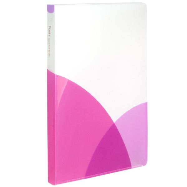 プラス(PLUS) ルーズリーフバインダー Pasty パスティ スリム B5 縦 ラズベリーピンク...