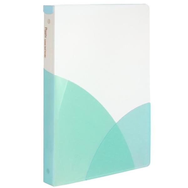プラス(PLUS) ルーズリーフバインダー Pasty パスティ　ワイド B5 縦 ソーダブルー 9...