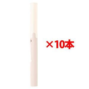 プラス(PLUS) 携帯はさみ フィットカットカーブ ツイッギー フッ素コート ソフトベージュ  10本 34-246 ×10｜econvecoco